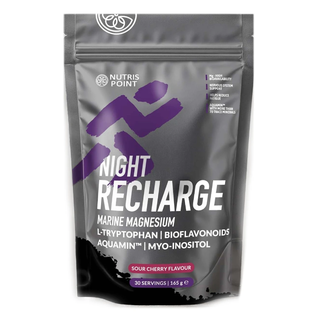 Nutrispoint Night Recharge Marine Magnesium, magnezij - okus višnja (165 g)